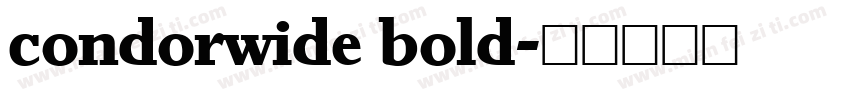 condorwide bold字体转换